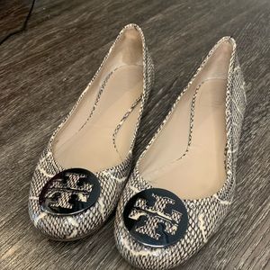 Tory Burch Reva Cobra Print Ballet Flat.